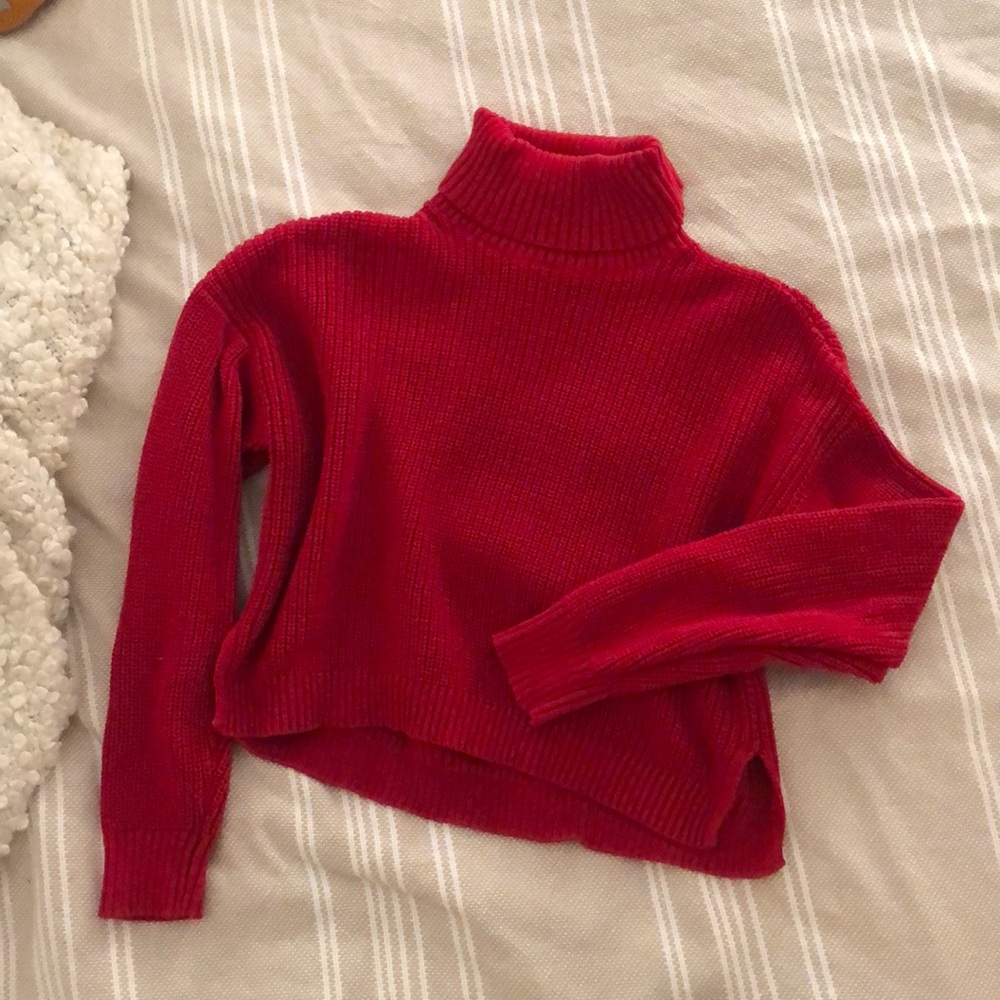 Crop turtleneck